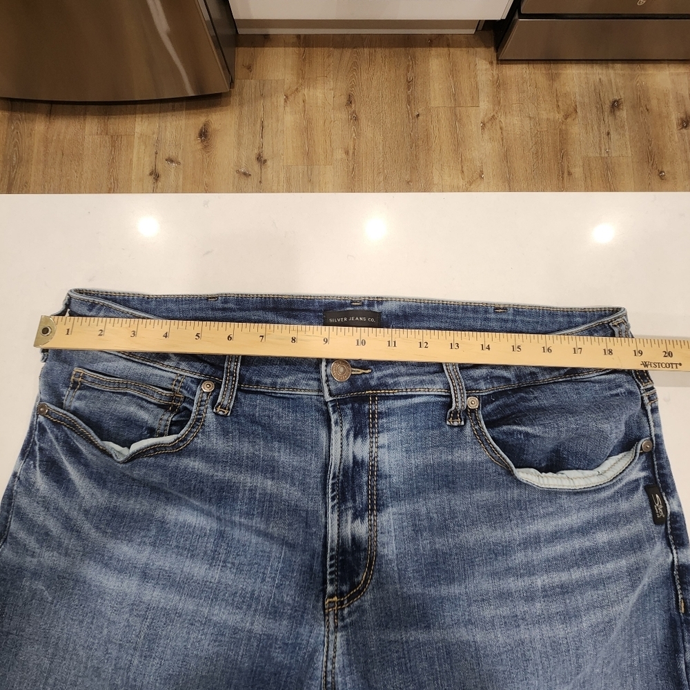 Vintage Silver Zac Jeans Mens 38x30 Straight Relaxed Fit Denim Medium Blue Wash - Picture 6 of 12